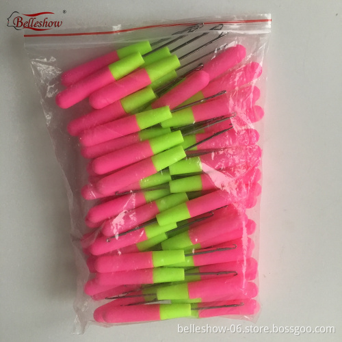 Wholesale   Big Plastic Handle Hook Pulling Hook Needle ,Ventilating Wig Needle In Hair Extension Tools 50pc/bag